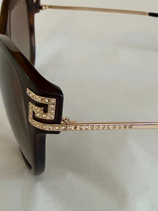 Versace Cat Eye Havana Gold Crystals VE4316-B 5148/13 57-17-140 Sunglasses main image 7